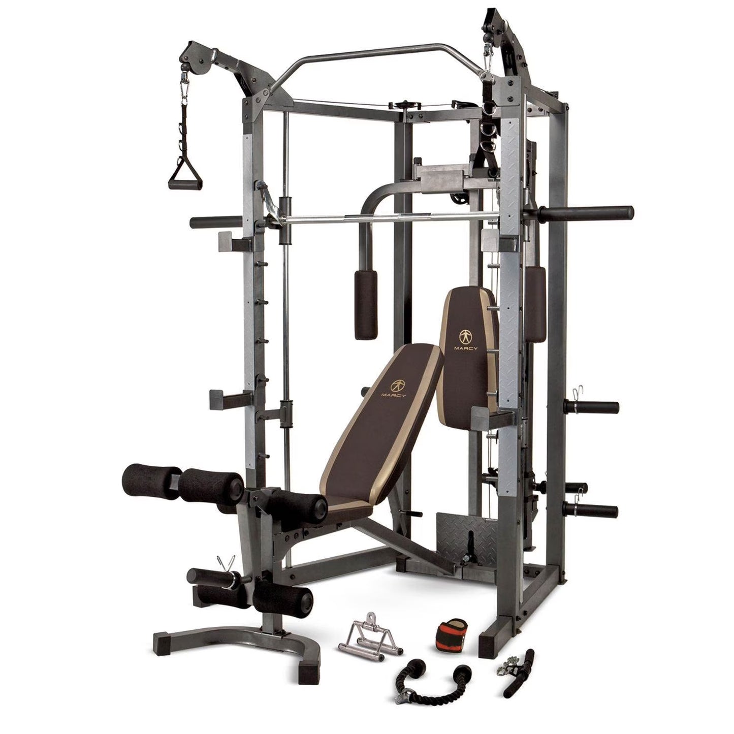 Combo All in One Full Body Home Gym Workout Equipment, White