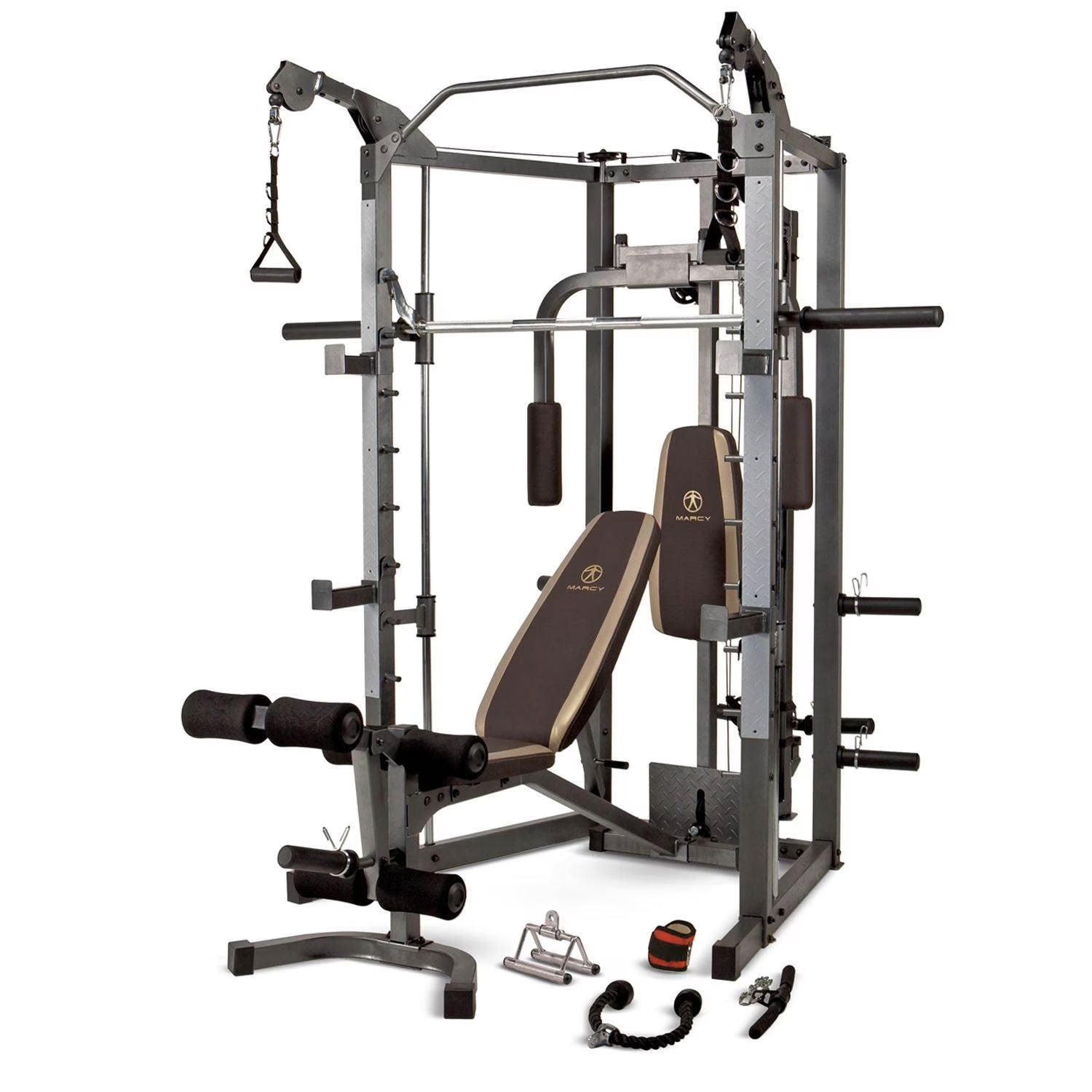 Combo All in One Full Body Home Gym Workout Equipment, White