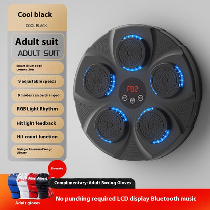 Children'S Music Boxing Machine Blue Light Hitting Reaction Boxing Target Intelligent Electronic Wall Target
